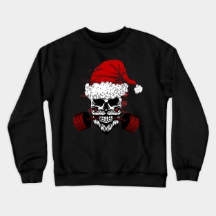 Christmas Santa Deadlift Barbell Crewneck Sweatshirt